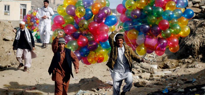 Những quả bóng bay ở Kabul, Afghanistan.